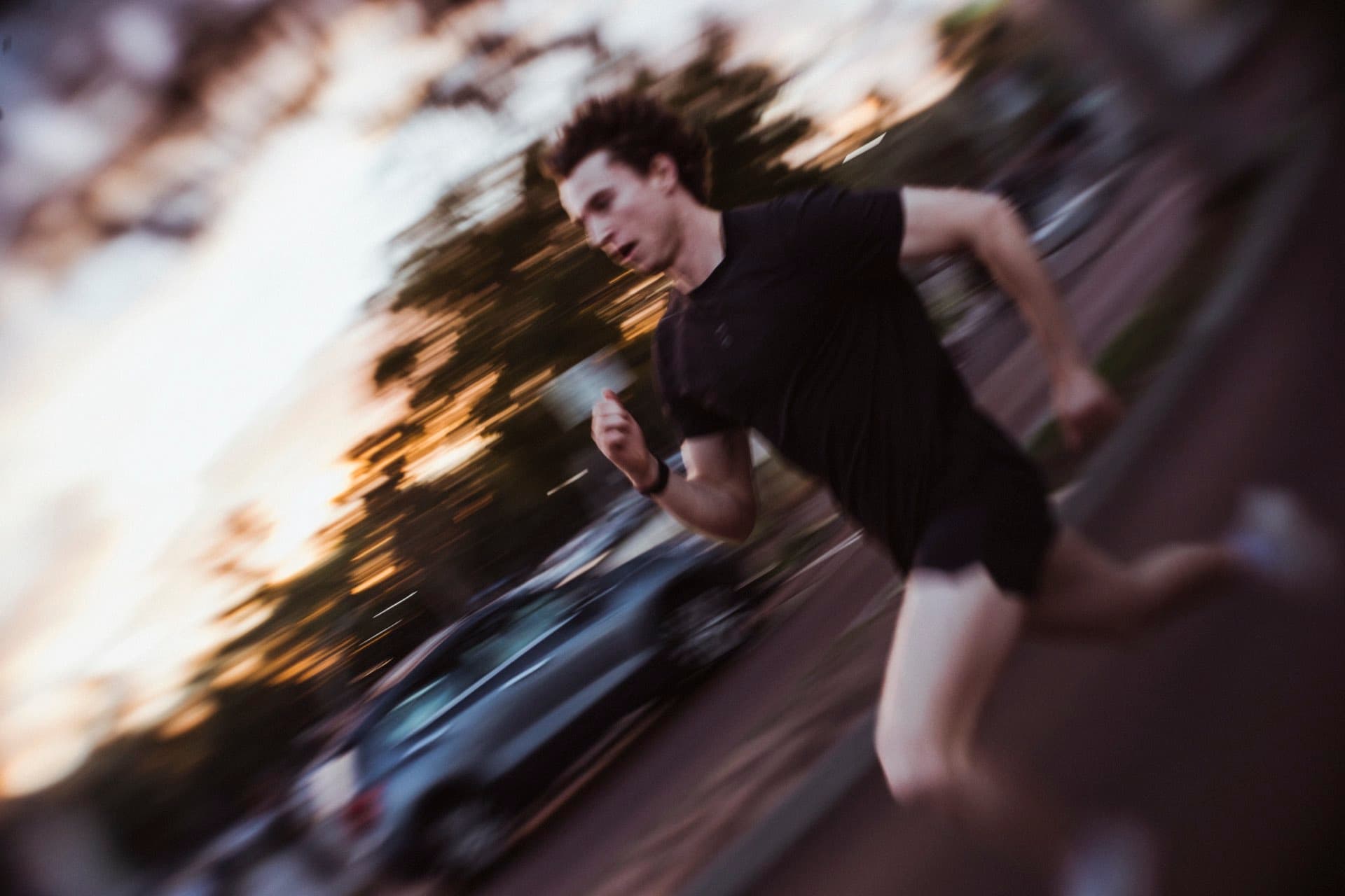 Runner during The Dash mixed street relay in Leederville, Perth